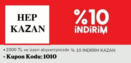 Hep kazan: 2000 TL ve üzeri alışverişte yüzde 10 indirim