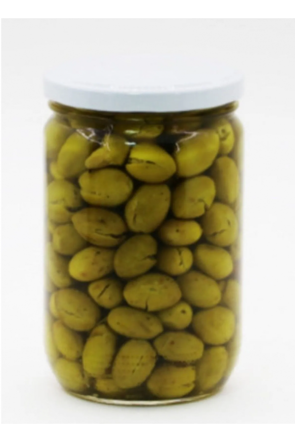 Hatay Yöresel Natural Altınözü Kırma Yeşil Zeytin (Çekirdeksiz) 660 cc (YENİ SEZON 2024)