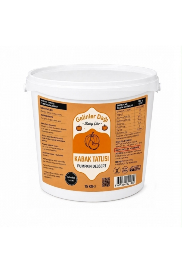 Kireçte Çıtır DİLİM Hatay Kabak Tatlısı NET 15000 G KOVA Kireçte Çıtır DİLİM Hatay Kabak Tatlısı NET 15000 G KOVA