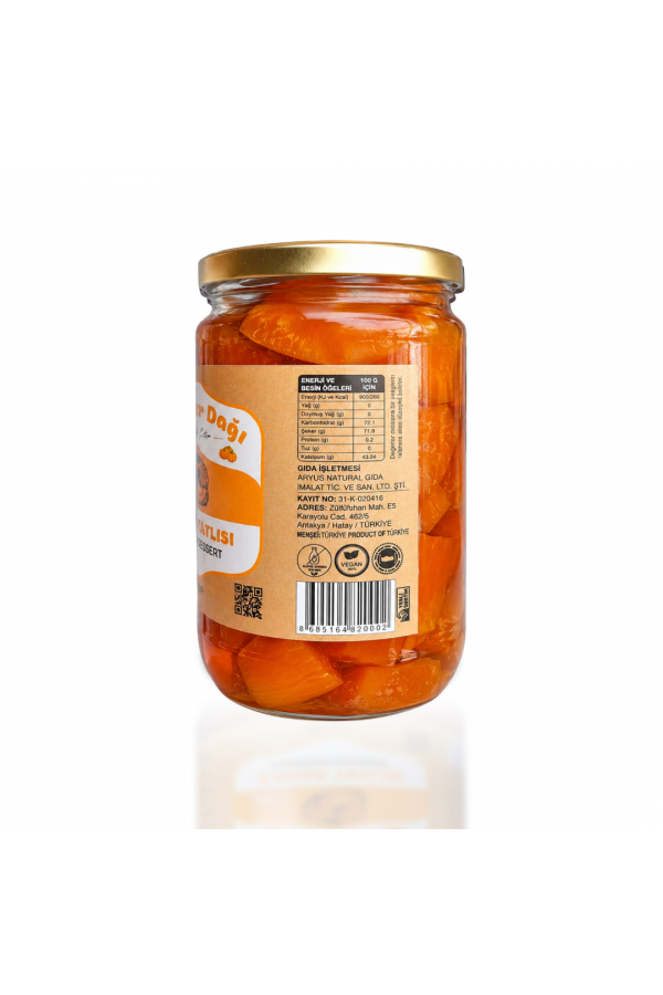 Kireçte Çıtır Hatay Kabak Tatlısı 800 g x 12 Adet