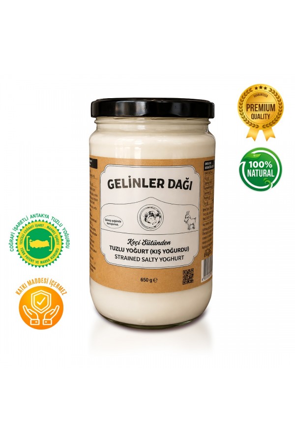 Hatay Yöresel Tuzlu Yoğurt (%100 Keçi Sütlü) 650 G (2026 Yeni Sezon )