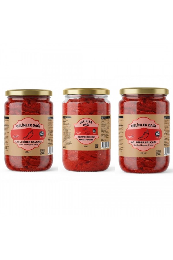 Hatay Salça 3 lü Set Avantajlı 650 G x 3 Kavanoz 