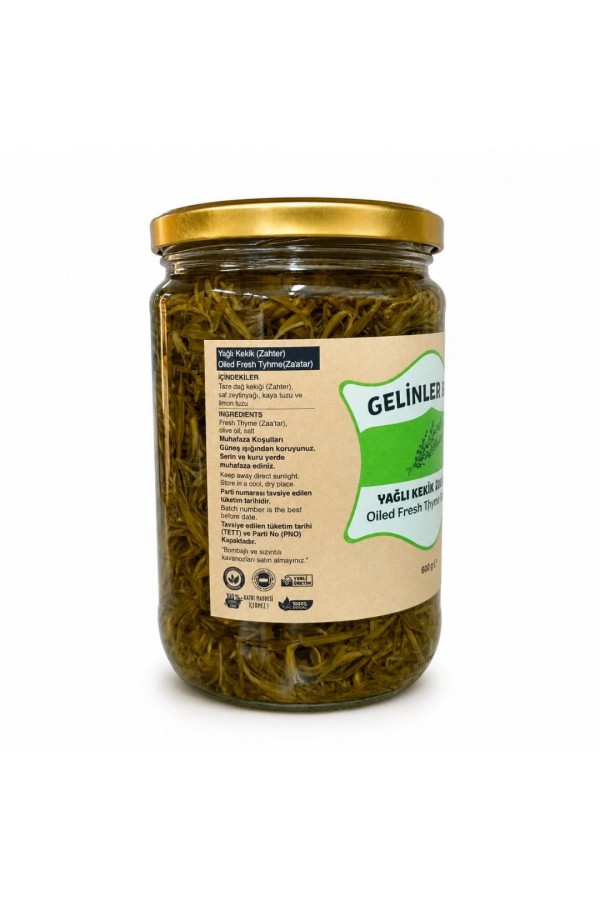 Yağlı Kekik (Zahter) 660 Cc X 12 Kavanoz